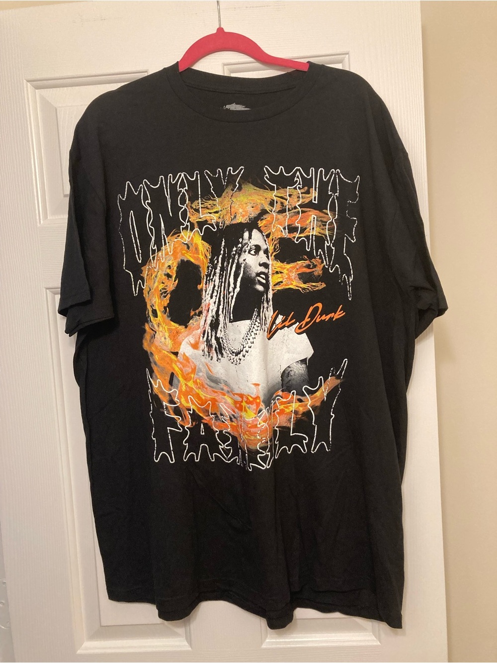 OTF Lil Durk Flame Black Graphic Print T-Shirt Men’s 2XL Rap Hip Hop Trap